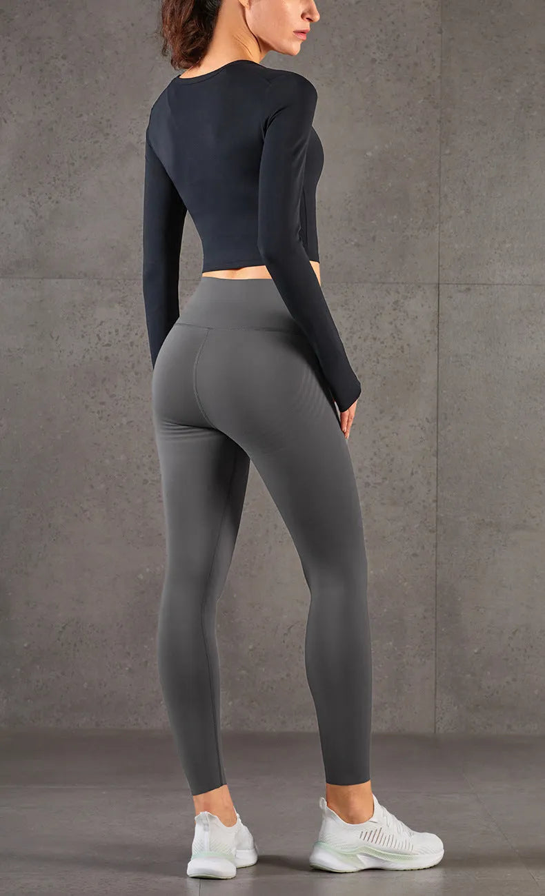 High-elastic Tight-fitting Slim Finger Sleeves Waist-length Fitness Long Sleeves - Bellarte Enchanté High-elastic Tight-fitting Slim Finger Sleeves Waist-length Fitness Long Sleeves